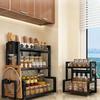 Kitchen Storage Rack Stainless Steel Seasoning Kitchenware Storage Rack Knife Spice Shelf Organizer Dish Organizer Accessories