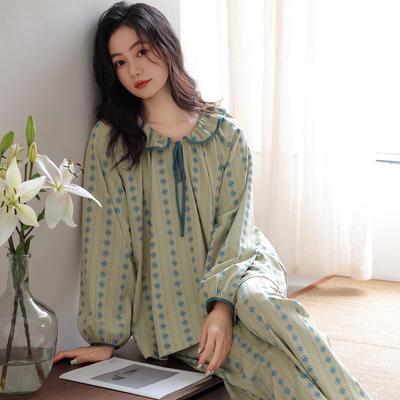 2025 Damen Lycra Baumwoll Pyjama Set - Langarm & Hose für Frühling/Herbst, Draußen tragbar & Gemütlich für Zuhause