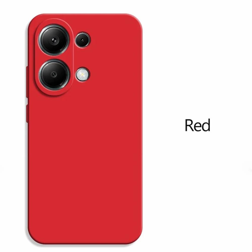 Matte Bumper Soft TPU Back Cover for Xiaomi Poco M6 Pro Liquid Silicone Case for Xiaomi POCO M6 Pro 4G Case Redmi Note13 Pro 4G