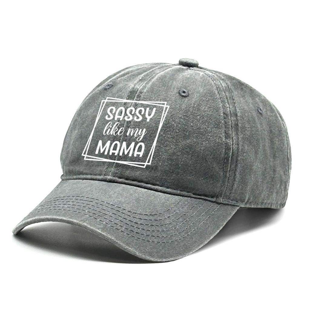 Unisex Snapback Baseball Caps Sassy Like Mama Snapback Cap Washed Retro Vintage Adjustable Caps Ideal Choice For Street Style