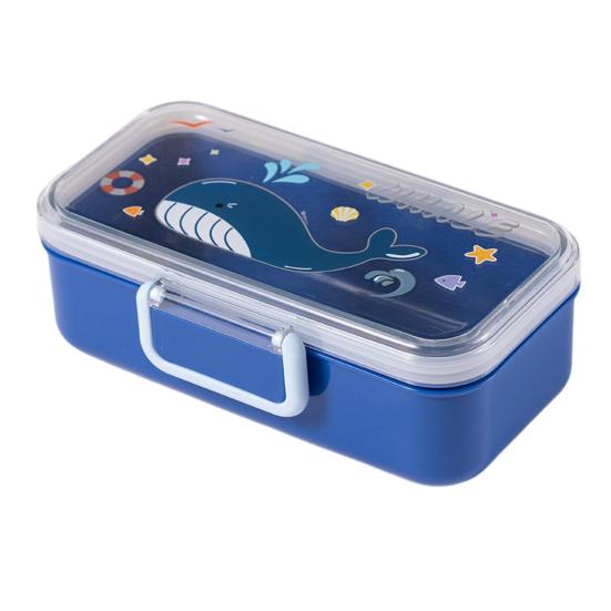 700ML Kids Bento Lunch Box Leak-proof Snack Box Cartoon BPA-Free Easy Carry Children Meal Prep Container with for School And Outdoor Adventures