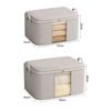Non-woven Clothes Storage Bag Visible Dustproof Quilt Storage Bag Fishbone Pattern Foldable Storage Box