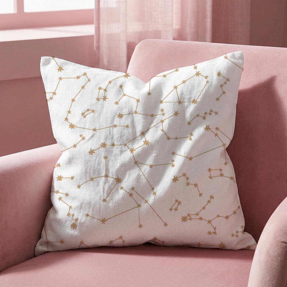 Constellation Pattern Cushion Cover MultiScene Pillow Cover for Home Car Reversible Soft Durable for Daily Use