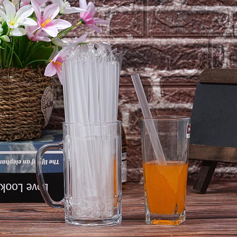 Disposable Thick Plastic Straws, Individually Wrapped