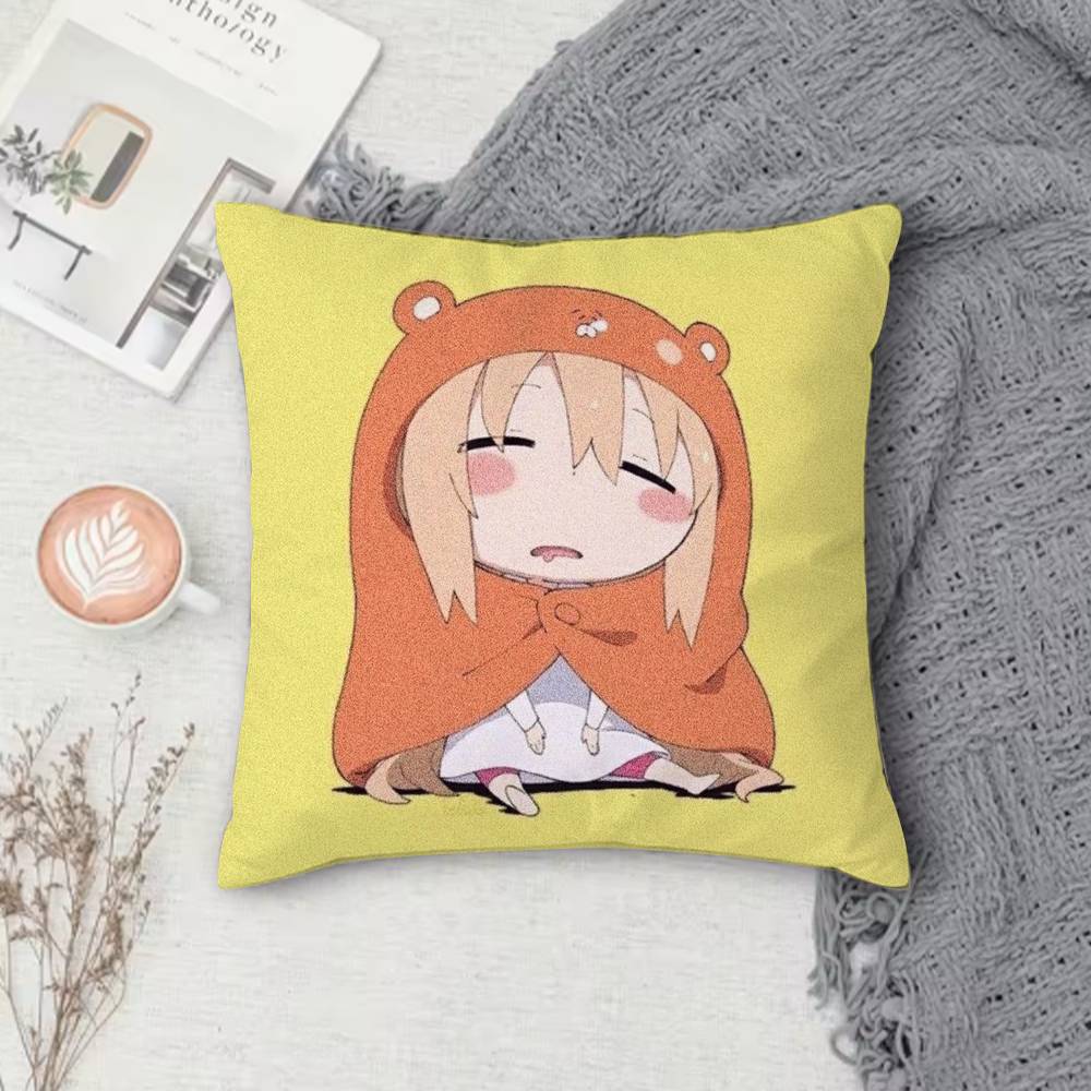 HHimouto umaru chan Doublesided Printed Square Decorative Cushion Cover for Sofa Living Room Home Decor