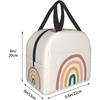 Boho Rainbow Lunch Box Reusable Lunch Bag Tote Bag Insulated Lunch Bag for Women Men Boy Girl Gifts School