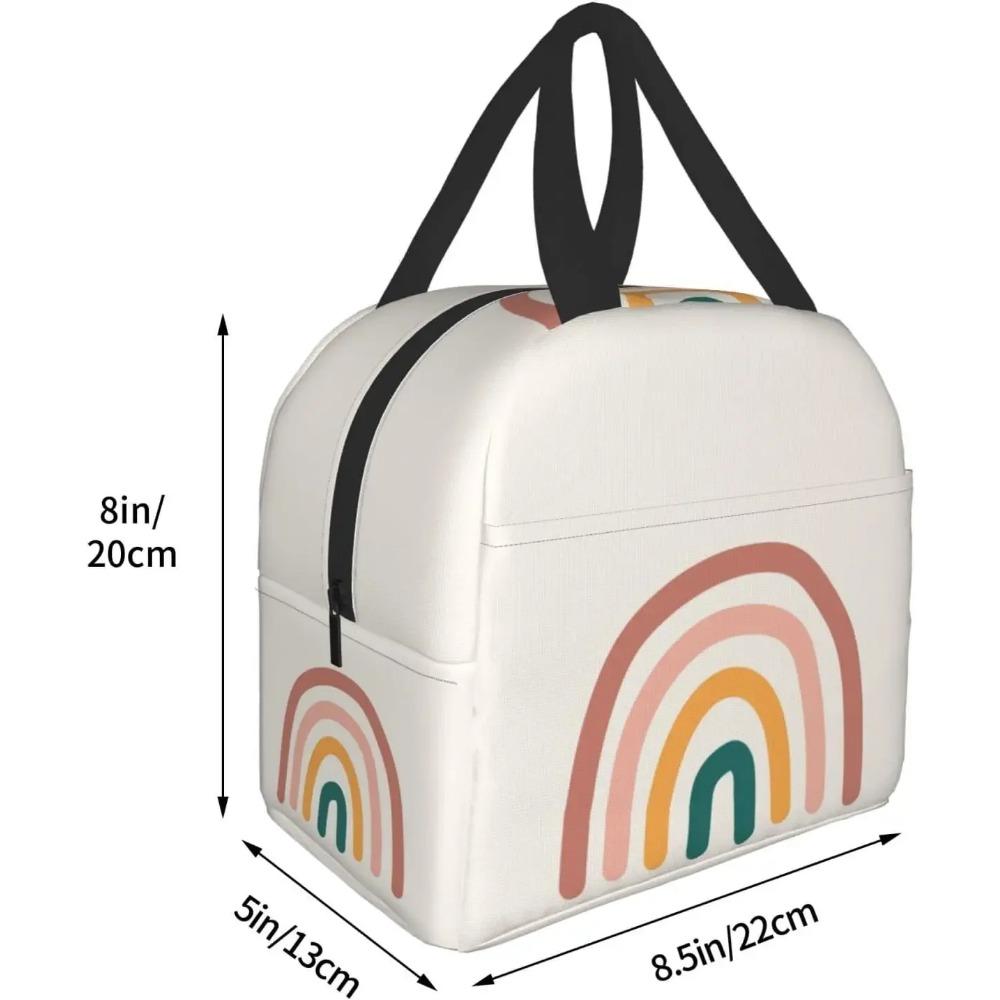 Boho Rainbow Lunch Box Reusable Lunch Bag Tote Bag Insulated Lunch Bag for Women Men Boy Girl Gifts School