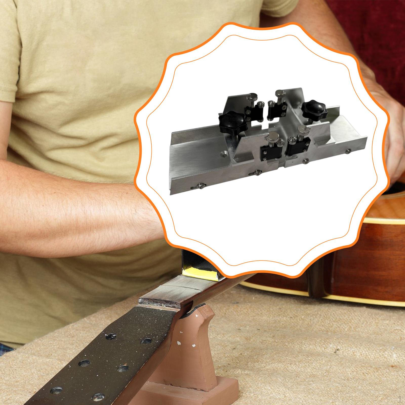 

Fret Slotting Miter Box Cut Slots in Fretboards Metal Sturdy Quick Luthier Tool Guitar Making