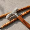 93.98 Cm Victorian Style Walking Cane Brass Handle Handmade Wooden Stick Gift for Him