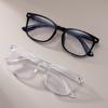[Vintage Eyeglasses] 2 Pairs Vintage Style Square Frame Eyeglasses | Black & Clear with Metallic Accents