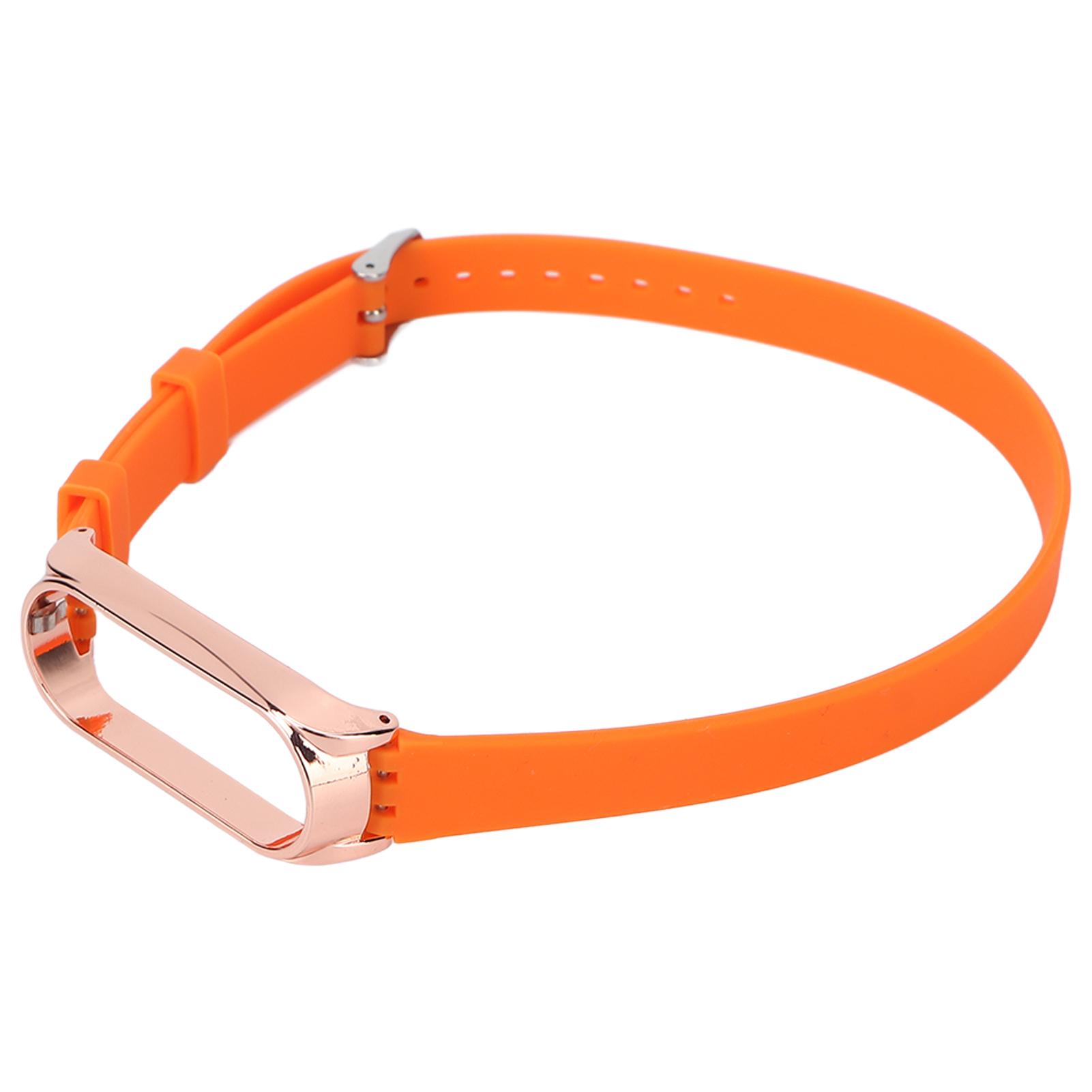 

Ремінець з металевою застібкою для Xiaomi Mi Band 6 5 NFC М які силіконові браслети для годинника помаранчевий