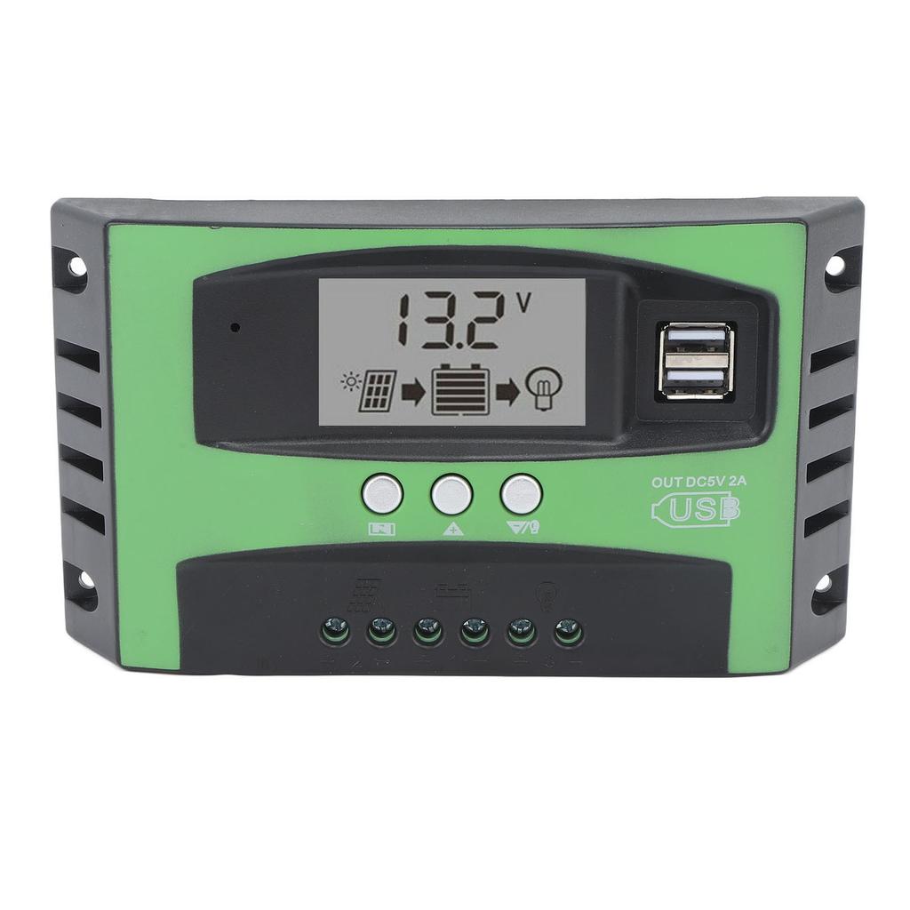 Solar Charge Controller with Dual USB Port 12V 24V MPPT Solar Panel Controller for Home Industrial