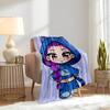 Groupe de Filles Anime K-POP Couverture Douce et Chaude Quatre Saisons Couvre-lit Épais en Tricot Polyester Toutes Saisons pour Lit, Camping, Voyage Cadeau Parfait