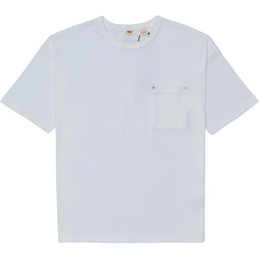 

Levis Однотонная футболка с круглым вырезом, с карманом, простой пуловер, с коротким рукавом, мужская, топы, белая 001AG-0001 L