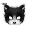 Animation Lovers Gift Plush Fox Cosplay Mask, Fluffy Tail, Costumes Props, Fuzzy Cat Ear Headband Mask for Costume Party Anime Convention And