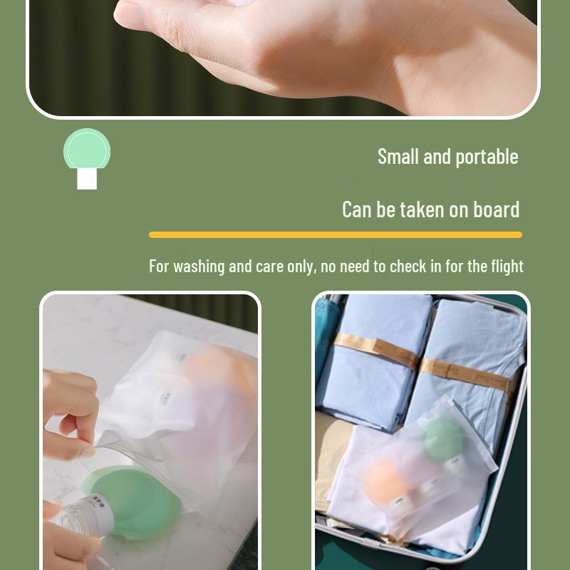 Travel Bottles Set: Shampoo, Shower Gel, Lotion, Skincare, and Makeup Remover – Portable and Refillable.