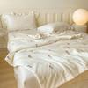 A-Class Pure Cotton Double-Layer Crinkled Gauze Embroidered Summer Quilt & Blanket