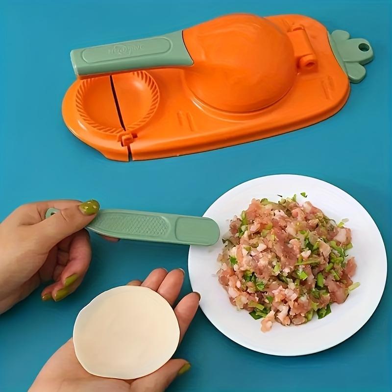 2in1 Manual Dumpling Maker Dough Press Ergonomic Handheld Food Grade Plastic Kitchen Tool for Dumplings, Empanadas, Pies No Electricity Needed