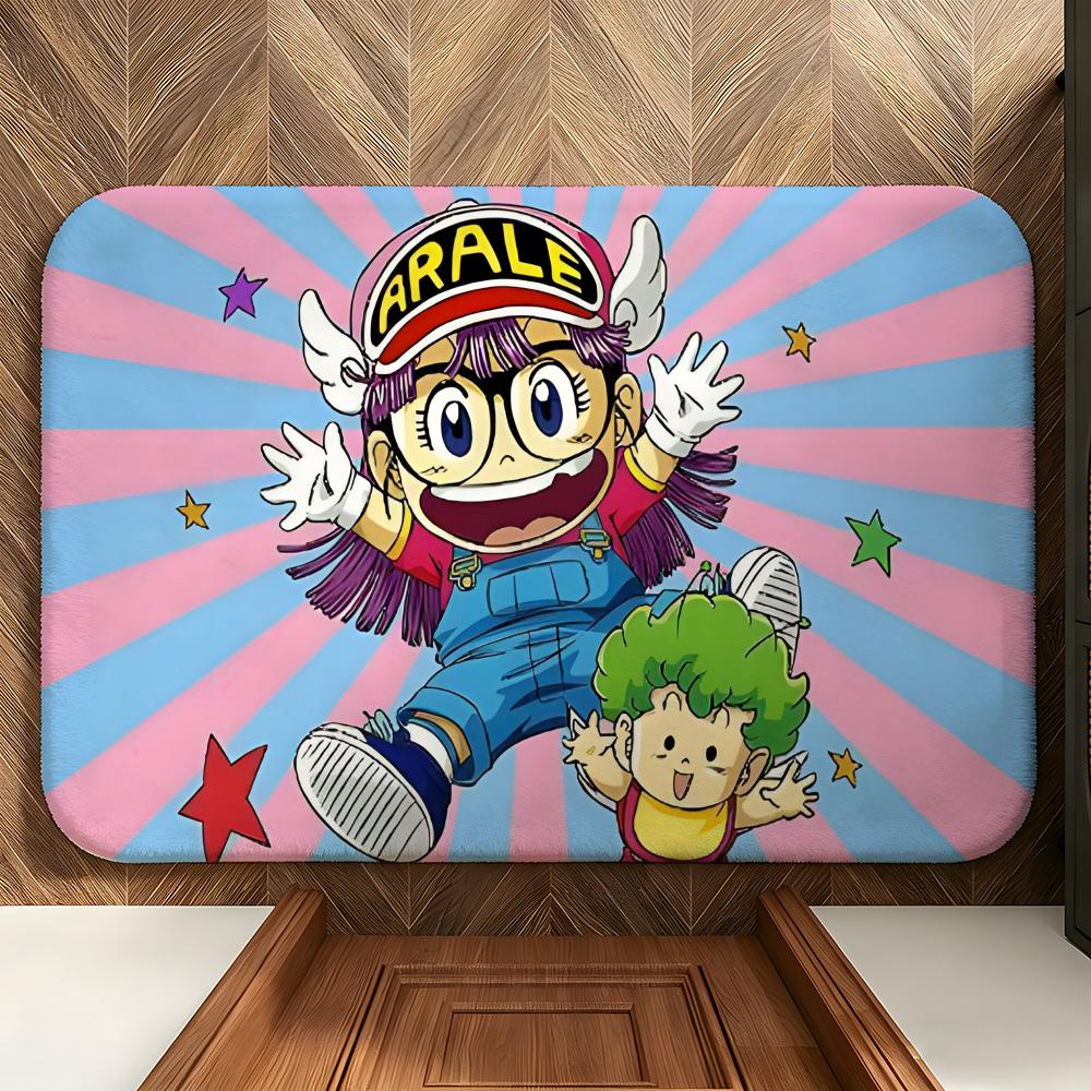 Anime D-Dr. S-Slump Floor Mat Soft Flannel Floor Mat  Suitable for Entryways, Living Rooms, Bedrooms, and Bathrooms