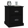 Maison Exclusive - Black Bedside Table 39x39x47.5 Cm Engineered Wood