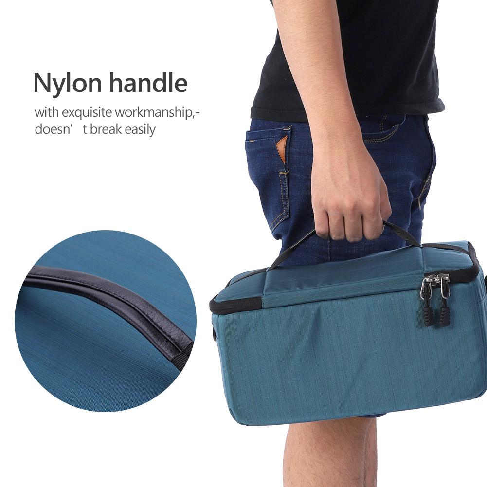 Vikbar Skyddande Insats Avdelare Handtag Kameraobjektiv Väska Fodral Påse (Blå)