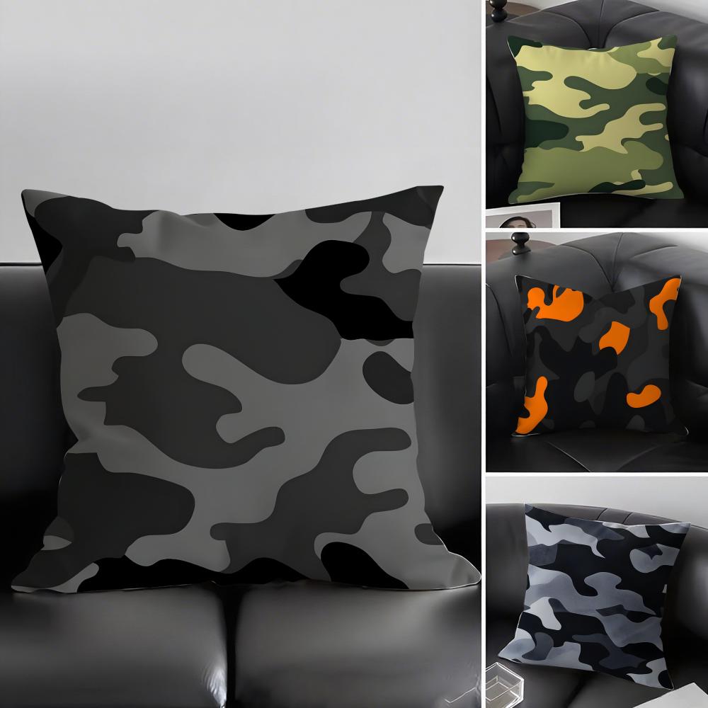 Monika Chen Unisex Camouflage Cushion Cover Pillowcase Ultra Soft Skin Friendly Fabric Cloud Like Comfort & Concealed Zipper