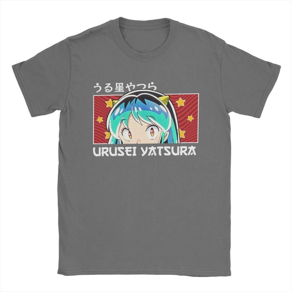 Fantastische Lum Urusei Yatsura T-Shirts Herren Rundhals 100% Baumwolle T-Shirt Anime Kurzarm T-Shirt Geschenkidee Kleidung