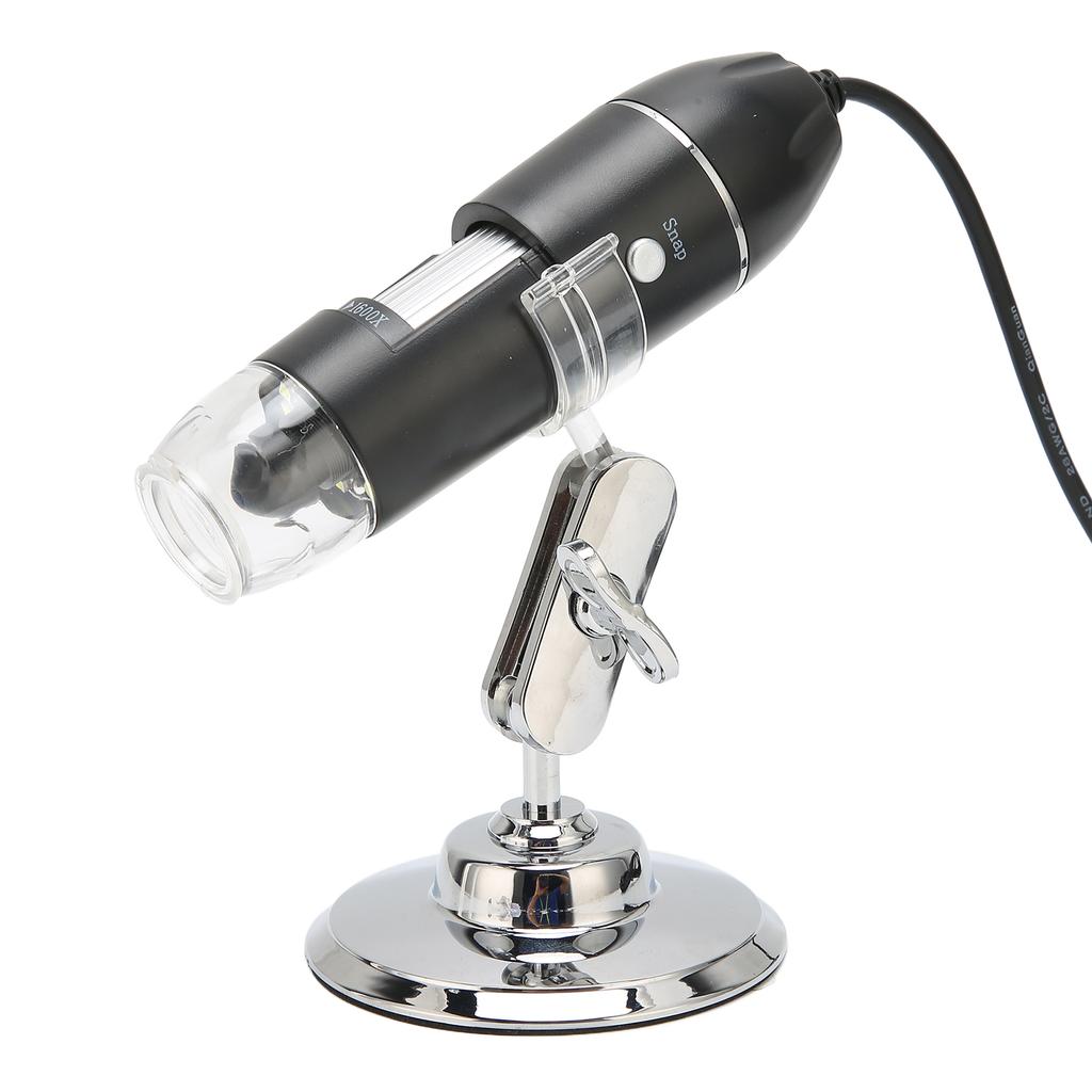 3 In 1 USB Digital Microscope 50X‑1600X Portable Handheld 8 LED Magnification Endoscope Camera for