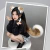 1Pcs Furry Anime Dog Ear Headband Tail Set Cute Cosplay Dress Up Accessories for Comic-Con Roleplay Events