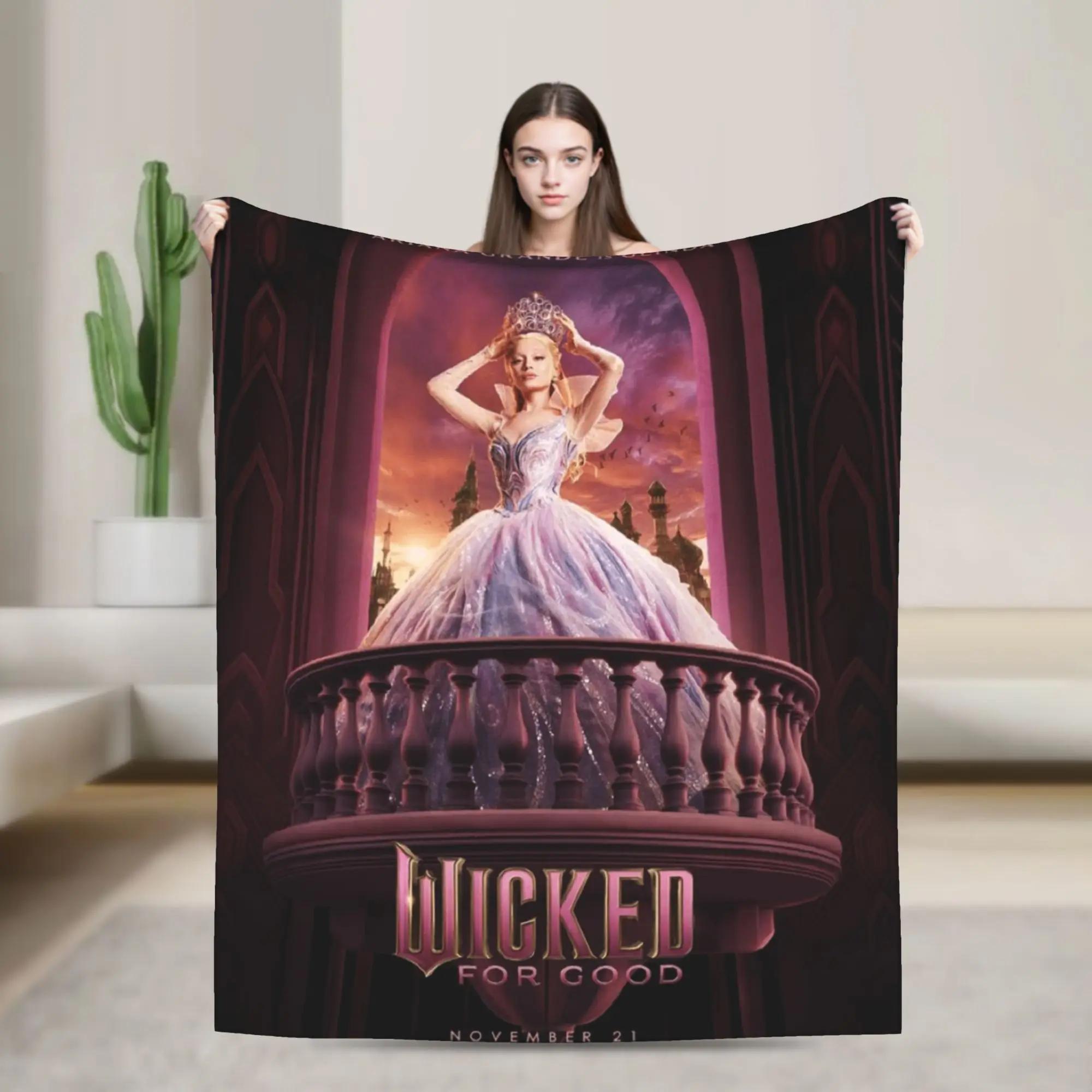 Soft Flannel Throw Blanket for Kids  Adults  Glinda and Elphaba Inspired Couch Sofa or Bed Cover 40x50in