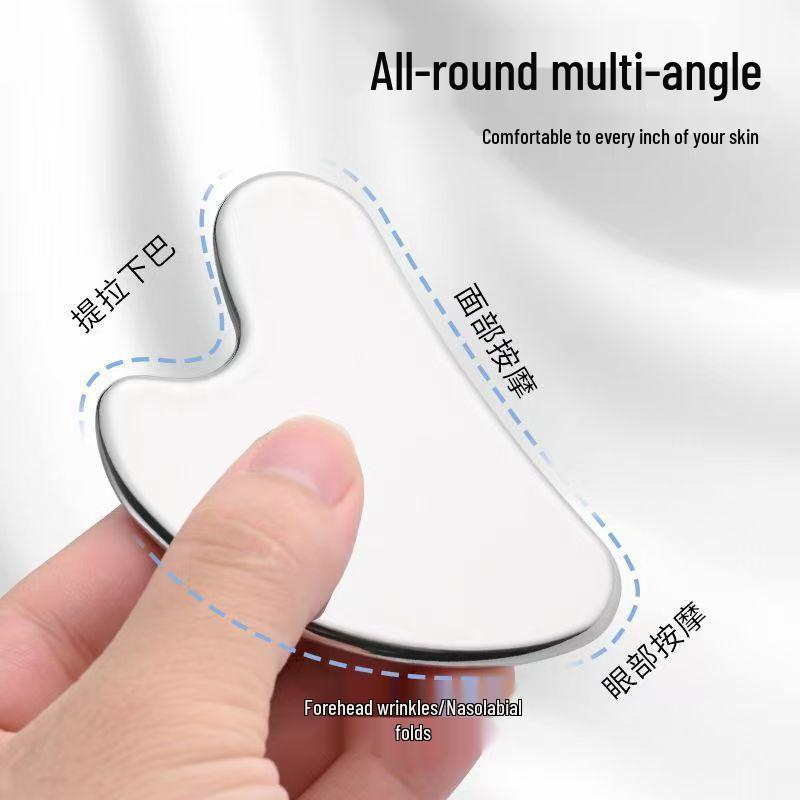 Heart-Shaped Stainless Steel Gua Sha Board for Face Lifting and Massage