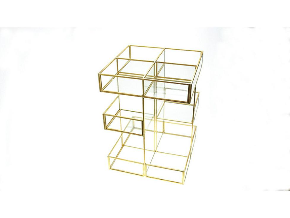 Three-Tier Glass Vanity Organizer for Skincare, Cosmetics, Perfume, and Lipstick