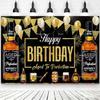 Whisky Cigarre Vintage Bois Fond Photographie Anniversaire Homme Décorations Fournitures de Fête Style Été Bar Décor Mural Rideau