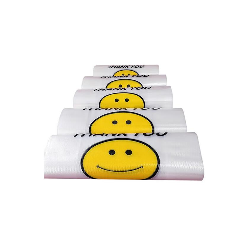Mrs. Zhuang Transparent Smiley Handle Tie Garbage Bags