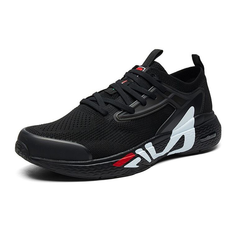 Fila Mind 3s Totem Lace-Up Fabric TPU Low-Top Casual Running Shoes Men Sneaker Black A12M122106FBK