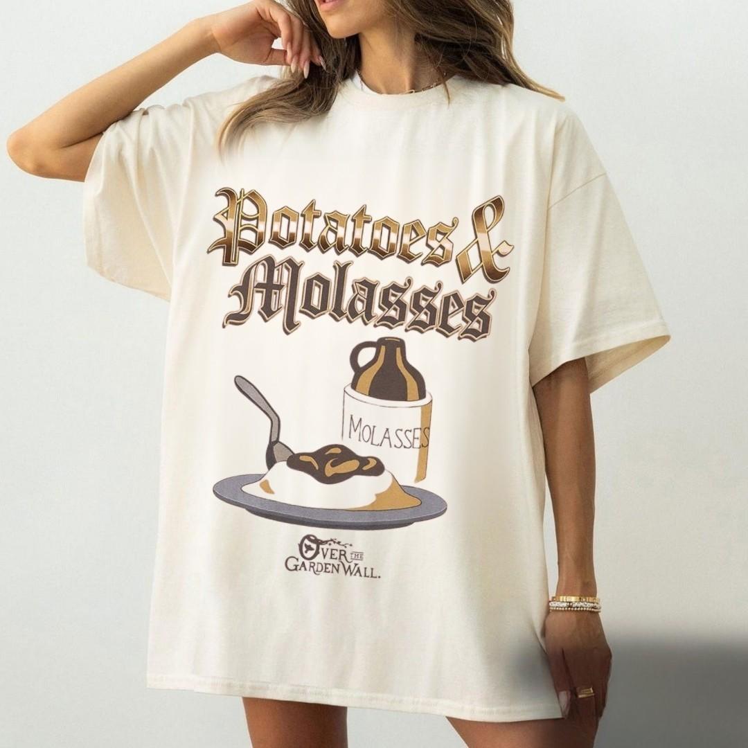 Over The Garden Wall Potatoes and Molasses T-Shirt Mens Womens Tees Top Wirt and Greg MinimalisT Shirt Mens Womens Tees Top XL