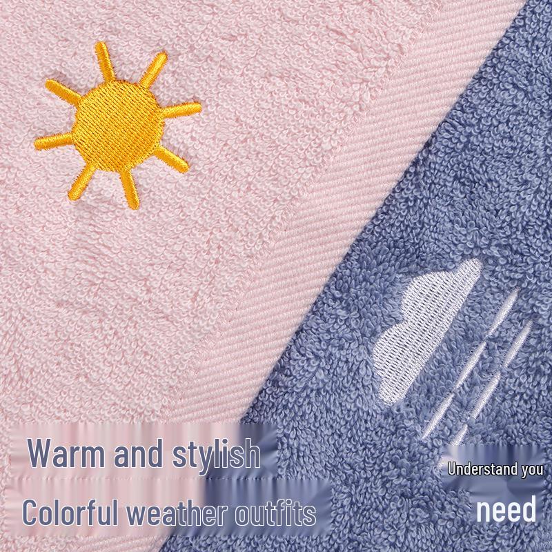 Couples' Pure Cotton Face Towels - Soft, Absorbent, and Customizable for Household Use