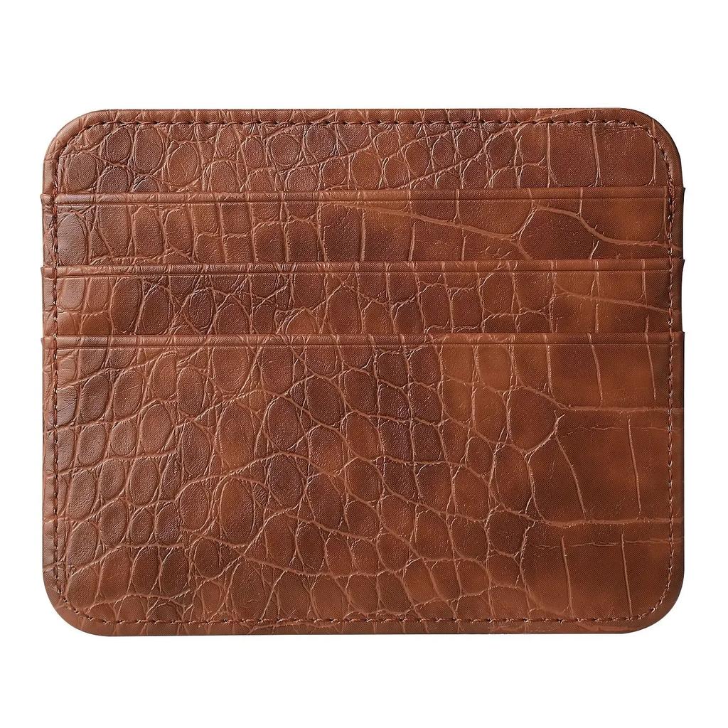 Slim Thin Mini ID Business Credit Card Holder PU Leather Men's Coin Money Card Wallet Case Male Small Cardholder Purse for Women