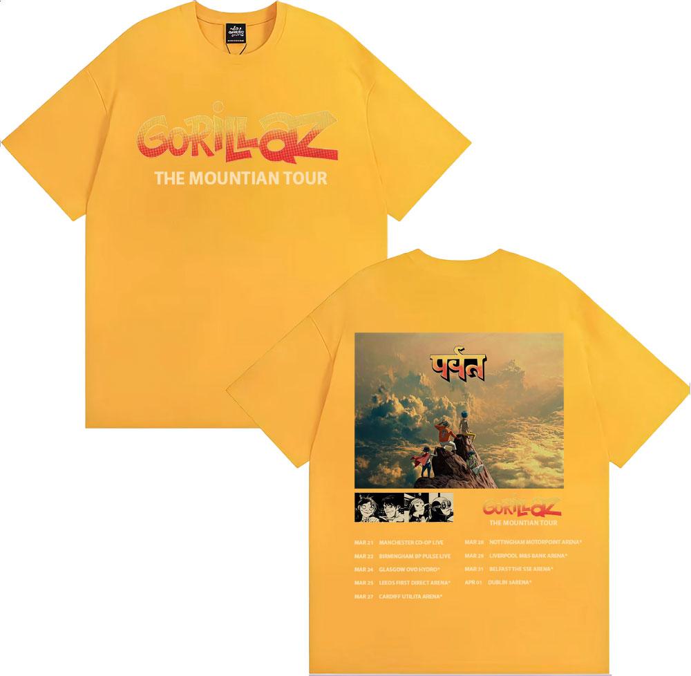 

Gorillaz Band Tour 2026 The Mountian T Shirts Men Women Harajuku Hip Hop Streetwear Tshirt 100 Cotton ONeck Oversized T Shirt S