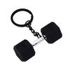 Gym Gifts DIY Barbell Keychain Gym Lovers PVC Charms Bags Keychain Dumbbell Kettlebell Pendant Keychain Jewelry Accessories