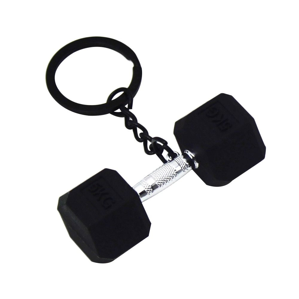 Gym Gifts DIY Barbell Keychain Gym Lovers PVC Charms Bags Keychain Dumbbell Kettlebell Pendant Keychain Jewelry Accessories