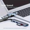 5 In 1 USB+Type C Multifunction Aluminum Card Reader Adapter USB3.0 Port For Printer Mouse Keyboards Extender Function