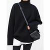 Half Height Collar Thick Sweater for Women Loose Base Knitted Sweater for Autumn and Winter