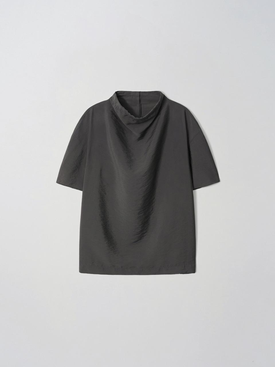 

Korean MO*A Summer Niche Solid Drape Neck Drawstring Top & Foldable High Waist Casual Pants One Size