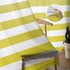 Yellow Gradient Stripes Tulle Curtains Fashion Printed Sheer Window Drapes for Living Room Balcony Modern Home Decor