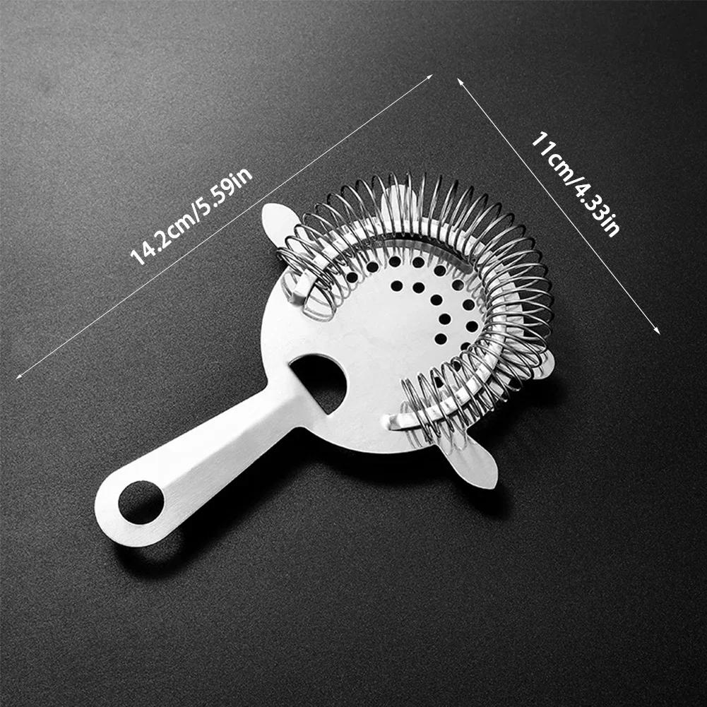 Professional Stainless Steel Martini Cocktail Strainer Shaker Mixed Drink Wine Cup Ice Filter Bar Accessories Gadgets Bar Tools