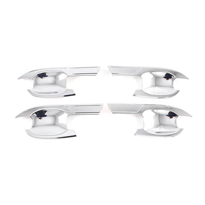Car Decoration Door Bowl Handle Cover For Hyundai Elantra CN7 - Carbon Fiber Chrome Silver Cars Accessories
