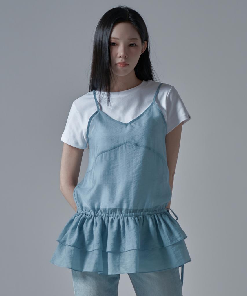 War For Woman Ws-08 Tiered Bustier Layered Dress_Sky