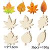 36 Natural Wood Thanksgiving Maples Leaf Ornamen Handcrafted Autumns Decors For Festival Seasonal Display