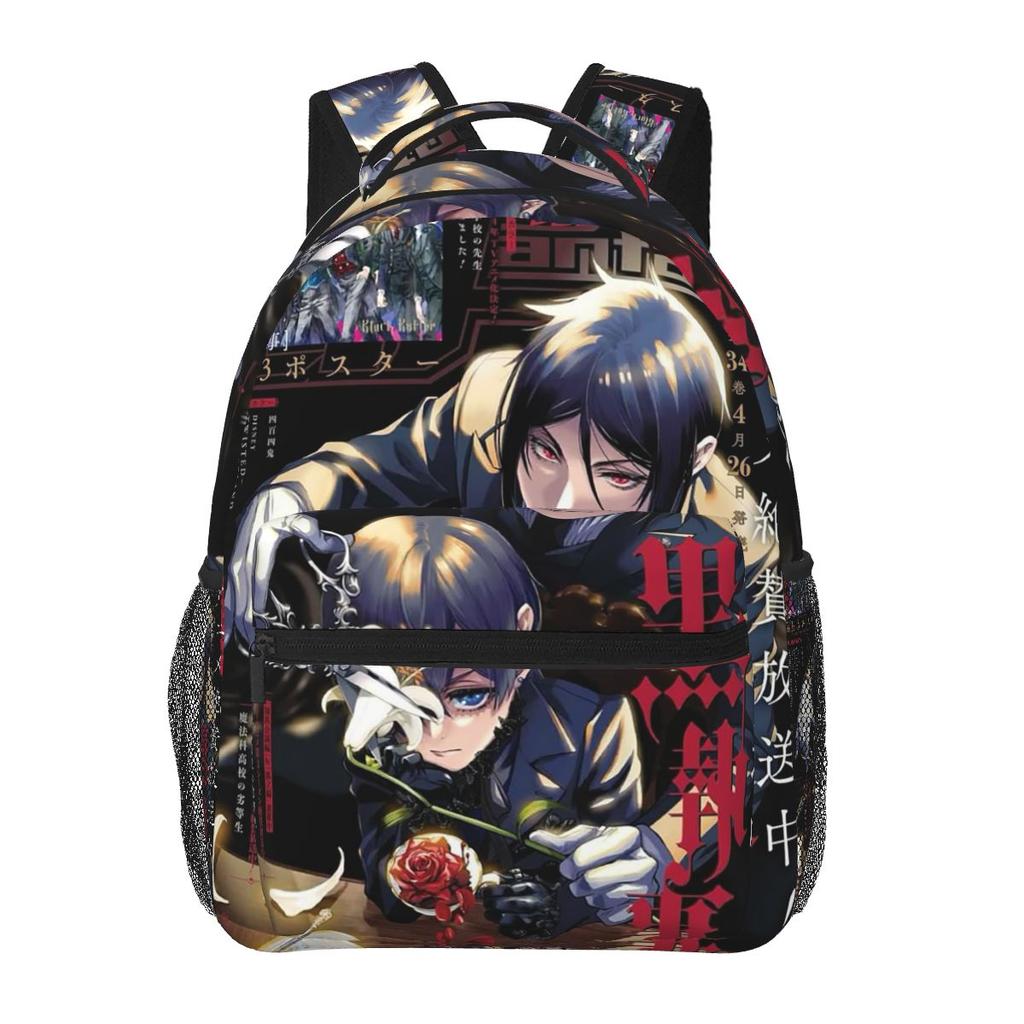 Anime Black Butler Sebastian Backpacks Boys Girls Bookbag Children School Bags Cartoon Rucksack Shoulder Bag Large Capacity